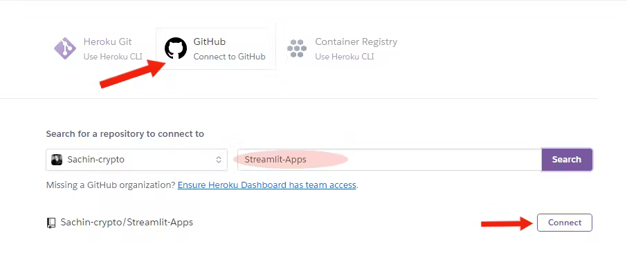 Uploading GitHub Repo on Heroku Server