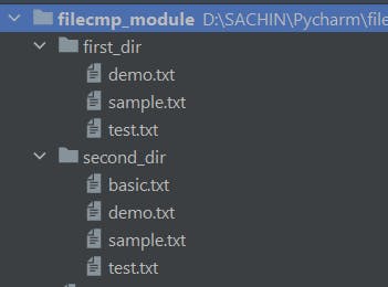 File structure in two different directories