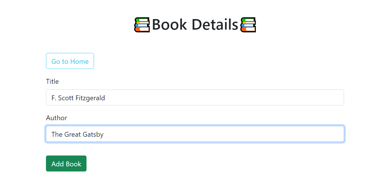 Details filled in the form and will be added in the MySQL database