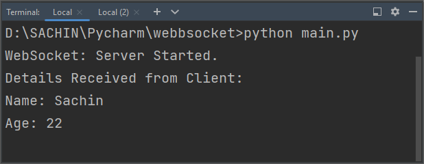 WebSocket server